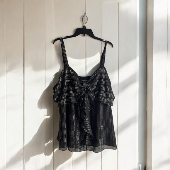 Lane Bryant Women's Size 26 Black Striped Tank Top - Picture 4 of 13